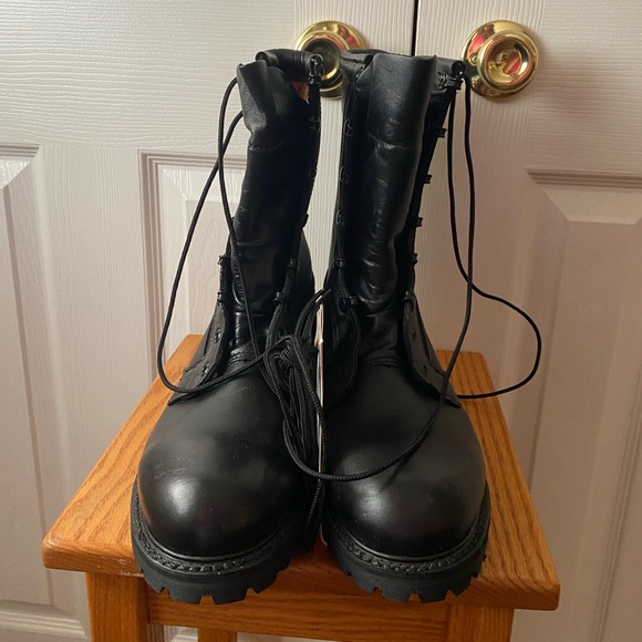 ?VINTAGE Dead Stock! Black Leather Military Intermediate Cold/Wet Combat Boots 9 main image 11